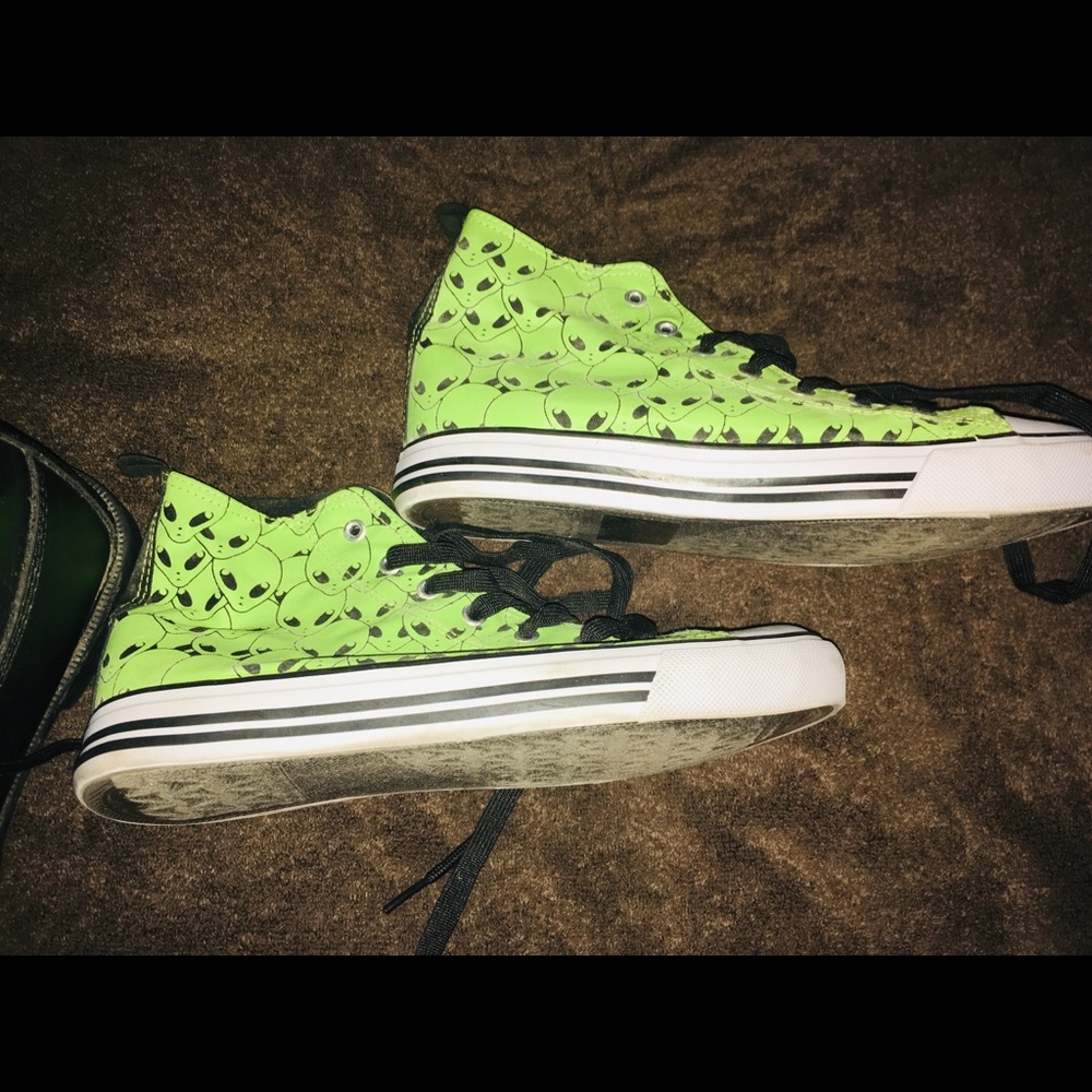 Men’s alien high tops.